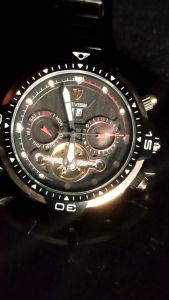 Jam Tangan Pria Eksklusif Full Automatic Tevise Chronograph Tourbillion Original Stainless Steel Tahan Air