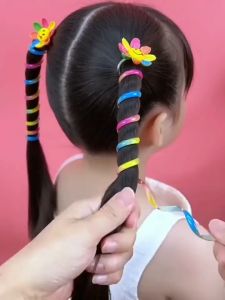 Bunda Choice-C1167 Ikat Rambut Spiral Anak Rainbow Ulir / Karet Ikat Rambut Bergulir Anak Perempuan