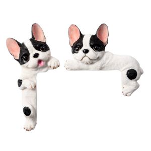 1 pair of cute puppy wall stickers durable resin material 3D cute cartoon animal switch cover decoration self-adhesive switch board stickers suitable for home use