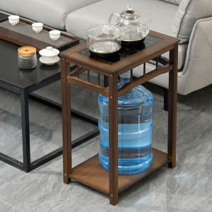 Modern Simplicity Tea Table Side Table Bamboo Material Home Use Sofa Side Table Tea Brewing Water Boiling Storage Rack