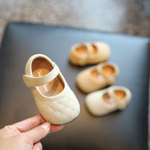 Princess Style Soft Leather Baby Girl Shoes Spring Autumn Season Learning to Walk Shoes Anti-Slip Rubber Sole Infant Footwear