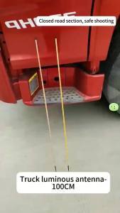 24V LED RGB Truck Antenna Light Whips Flagpole Lamp Colorful Streamer Flashing Pilot Lights for Jeep