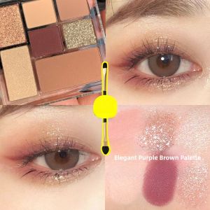 Fun Seven Color Eyeshadow Palette Highlighting Blush Trimming Three-In-One Makeup Comprehensive Disk Eye Shadow Cosmetic Tools