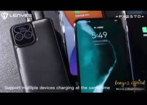 PX257D - Powerbank LENYES PX-257 D Powerbank 20000mAh Fast Charging Mini Slim Portable 2 Cable Line Display Light Indicator Power Bank