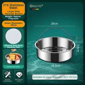 HUYO | Food-grade 316L Stainless Steel Steam Rack