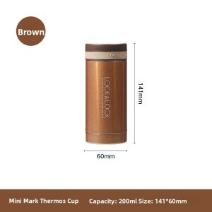 Lock&Lock | Mini Small Capacity Stainless Steel Vacuum Flask Customized Engraving