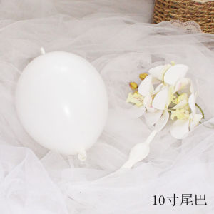มัลติสีฟองน้ำยางกลมสองชั้นสีขาว ขนาด 5 6 10 12 18 36 นิ้ว หางเข็ม งานปาร์ตี้ งานแต่งงาน งานวันเกิด งานวันหยุด
