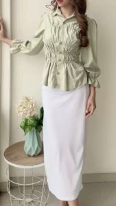 BRIEE FASHION - NOLA TOP KEMEJA / ATASAN WANITA BLOUSE -PN