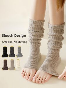 JINGCHI | Womens Long Knitted Socks Thick Warm Winter Boots Accessories Ankle Protection Toe Covering Fashionable Fall Winter Stack Socks