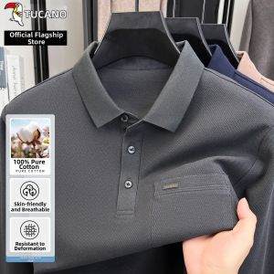 TUCANO | Cotton Pocket Long Sleeve Polo T-Shirt