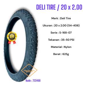 (( TIRE 20 x 2.00 DELI TIRE )) Ban Luar Sepeda 20 inch BMX Mini Sepeda Lipat Minion Mini Velo 20 in Sedia Ban Dalam Juga Polygon Delitire