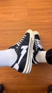 BARLIN - Sepatu Sneakers Casual Pria & Wanita - Alpha Black White