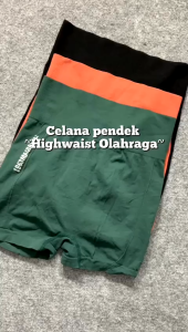 Ninabobo CD033 Celana Pendek High Waist Olahraga GYM Yoga Short Pants Legging Korset Pelangsing Perut Pengencang Bokong Slimming