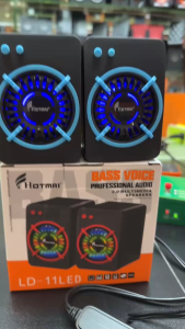 Loa vi tính 2.0 HOTMAI LD-11 LED siêu đẹp giọng bass âm thanh chuyên nghiệp Jack USB+3.5mm