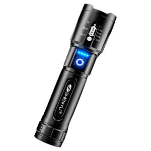 Rechargeable Outdoor Mini LED Flashlight Long-Range Portable Durable Xenon Light Aluminum Alloy Body for Camping Hiking Fishing