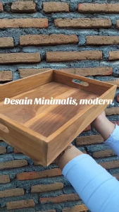 Nampan Kayu Jati Premium | Tray Minimalis Elegan Serbaguna
