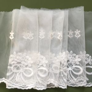 34cm Dây Thừng Lớn Thêu Polyester Thủ Công DIY Trang Trí Nhà Mềm Phụ Kiện Viền Ren Viền Trắng Sóng