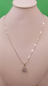 Kalung Set Arumi 05 Erika Alloy Lapis Mas 18K Permata Zircon KP018S