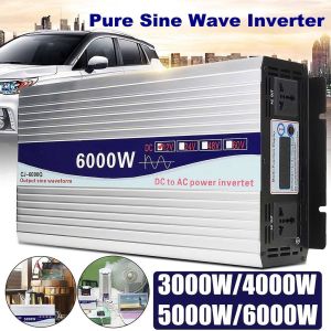 inverter 6000w DA ตัวแปลงไฟ12V/24V/48vDCเป็น220V AC เครื่องแปลงไฟแบตเป็นไฟบ้าน inverter pure sine wave100%อินเวอร์เตอร์เพียวซายเวฟแท้ โรงงานขายตรง