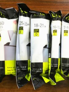 Thickened Drawstring Plastic Garbage Bags: 5 Rolls for Home Use - Large, Medium, Small Size