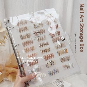 Minimalist Style Nail Art Storage Album Wearable Nail Tips Collection Display Book Transparent Card Tool for Beauty Makeup