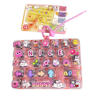 Bandai | Keyboard Key Chain New Stress Relief DIY Button Finger Keyboard Caps Small Model Gifts Small Gadgets Keychains