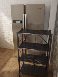 ชั้นวางพับได้มีล้อ (3-4-5 ชั้น) รับน้ำหนักได้ 40kg ชั้นวางอเนคประสงค์ ชั้นวาง ชั้นวางสินค้า