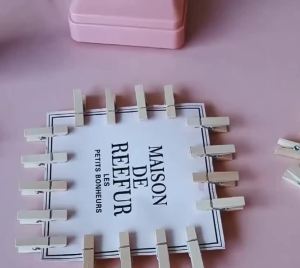 50pcs Multi Size Wooden Clips Decorative Photo Clips Clothespin Handmade Craft Decoration Pegs Home Office School DIY Toy