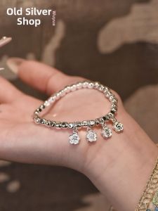 WU YUE JEWELRY | Womens New 9999 Pure Silver Lucky Charm Bracelet