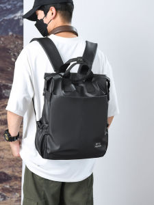 Mens Business Commuter Travel Laptop Backpack Fashionable Trendy College Student Bag Double Shoulder Bag with Computer Compartment