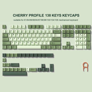 WOMIER 132 Keys Retro Dark Grey Red PBT Keycap Double Shot Cherry Profile Key caps for Cherry MX Switches Mechanical Gamer Keyboard