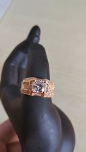 14K Gold 3 Carats Diamond Ring for Men Rock 14k Gold Jewelry Anillo Esmaltado Silver 925 Jewelry Bague Diamant Bizuteria Rings  Real gems stone ring