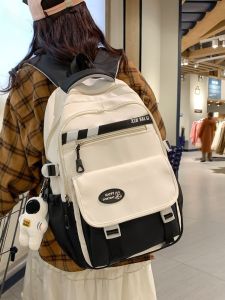 กระเป๋าเป้สะพายหลังนักเรียนน้ำหนักเบาความจุขนาดใหญ่สำหรับนักเรียนมัธยมต้นและมัธยมปลาย กระเป๋าเป้สะพายหลังแบบมีซิปสำหรับนักเรียนระดับประถมศึกษา