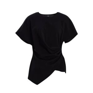 YUEZHONGWEI | White Round Neck Short Sleeve T-Shirt Women Summer Basic Fit Simple Design Sensation Small Audience Commute Style Top