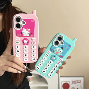 Sanrio | Kawaii Telephone Hello Kitty Hangyodon Phone Case For iPhone 17 16 15 14 13 12 Pro Max Plus 17 Pro Shockproof Silicone Cover