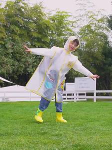 Dinosaur Hooded Rain Coat for Boys and Girls Water-resistant