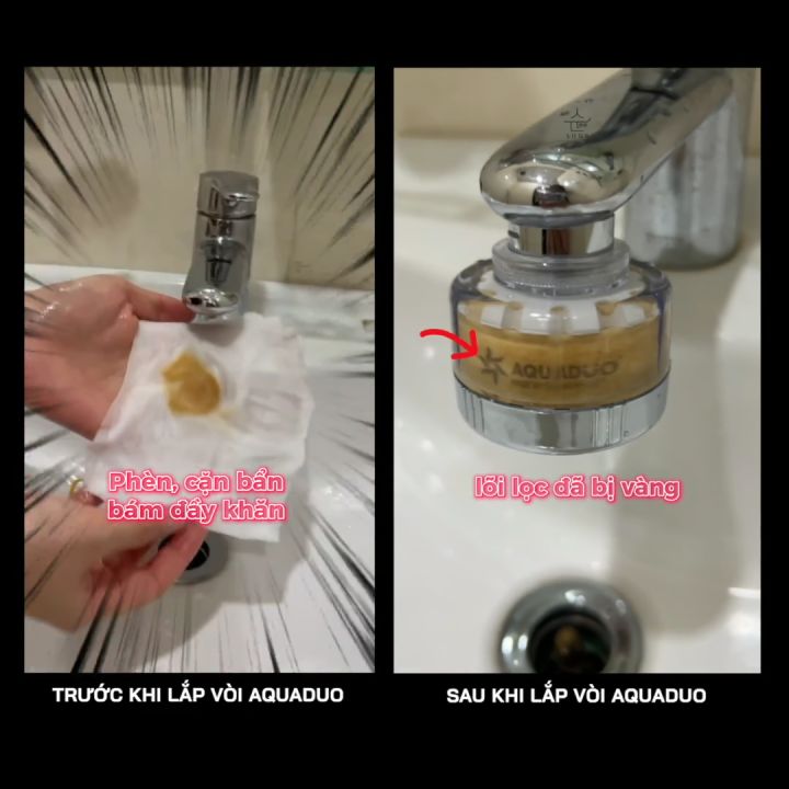 SF-1000SS Đầu vòi bồn rửa tay (tăng áp, lọc nước), 4 Thanh lọc nước ...