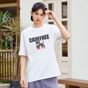 SANFU | Summer New Print Retro Crewneck Loose T-shirt