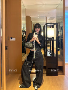 Áo Sơ Mi Denim Cổ Tròn Falin X Và Quần Jeans Nguyên Bản Không Phai Màu Thời Trang Đầu Thu Hai Mảnh Cho Nữ