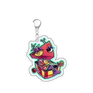 Bandai | For TADC Pomni Jax Ragatha Gangle Zooble Caine Anime Peripheral 5cm Acrylic KeyChain Cartoons Exquisite Backpack Pendant Gift