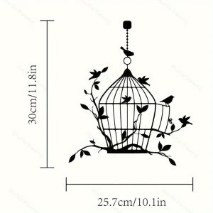 CIFbuy | Tranh Trang Trí Treo Tường Hình Lồng Chim Bằng Kim Loại Sang Trọng Cho Nhà Và Vườn - Món Quà Độc Đáo Cho Các Dịp Kỷ Niệm