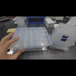 ForestM กล่องเก็บกล่องเครื่องประดับแบบพกพา กล่องใสเครื่องประดับ พลาสติก เก็บต่างหู กริด ทนทานต่อการใช้งาน กันน้ำกันน้ำได้ เครื่องประดับ/ลูกปัด/ที่เก็บต่างหู