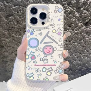 Creative Cartoon Apple 16Pro Max Phone Case Full Screen Protection Funny HaHaHa Design Protective Cover for iPhone 15Pro