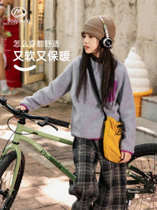 Áo Nỉ Dày Thời Trang Thu Đông Cho Bé Gái Áo Hoodie Dệt Kim Có Dây Đeo Phong Cách Ngọt Ngào Thường Ngày Áo Khoác Ngoài Bằng Polyester