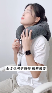 Memory Foam Pillow With Hood For Helps Head Rest And Neck Support Long-haul Flight Travel Sleeping Portable Pillow