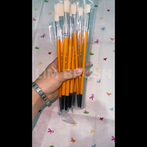 Cọ Lông Dê Cán Cam Đen Đầu Dẹp Cọ Vẽ Màu Nước Gouache Acrylic LIM BRUSH