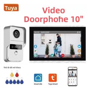 Hệ Thống Liên Lạc Video Kỹ Thuật Số 4 Dây 7/10.1 Inch Không Dây WIFI 1080P Camera Cửa Có Màn Hình Với Thẻ Tuya Mở Khóa Để Bảo Mật Gia Đình