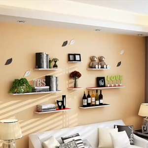 Combined bookshelves floating wall-mounted storage divider bookshelves wall bookshelves home decor floating hangers wall display shelves