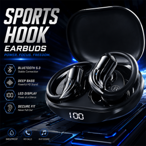 Lenovo | New Wireless Earbuds Bluetooth 5.3 Earhook Headphones LED Display Sports Deep Bass HiFi Stereo Noise Cancelling Runing Earphones