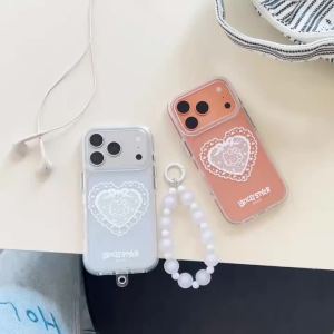 Sanrio | Ốp Điện Thoại Hoạt Hình Hello Kitty Dễ Thương KT Dành Cho iPhone 17 Pro 16 15 14 13 17 Pro Max Chống Rơi Chống Sốc Kèm Dây Đeo Hạt Cườm Của Sanrio